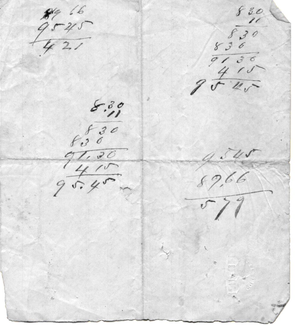 Emily O. Walker receipt from T. M. Chancy - 1870 1