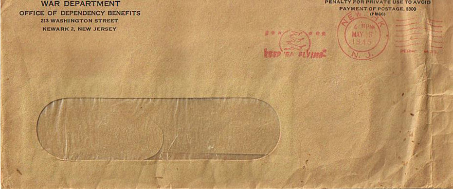 Application for Family Allowance Benefits for Military Dependents - 1945 1